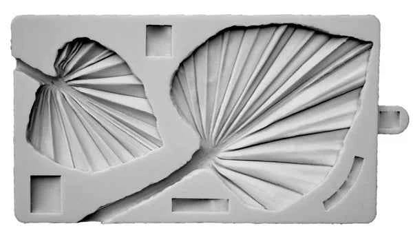 Grande Foglia di Palma di 19 cm. Spettacolare stampo con 2 Palme in alta risoluzione in silicone