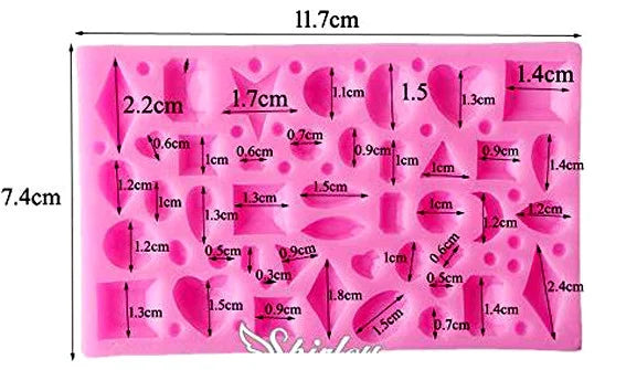 Mini Diamanti e Gemme. Stampo in Silicone