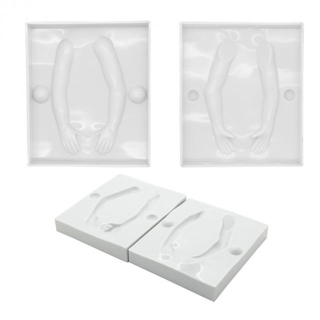 Complete 3D Female Figure. Set of 6 Plastic Molds.