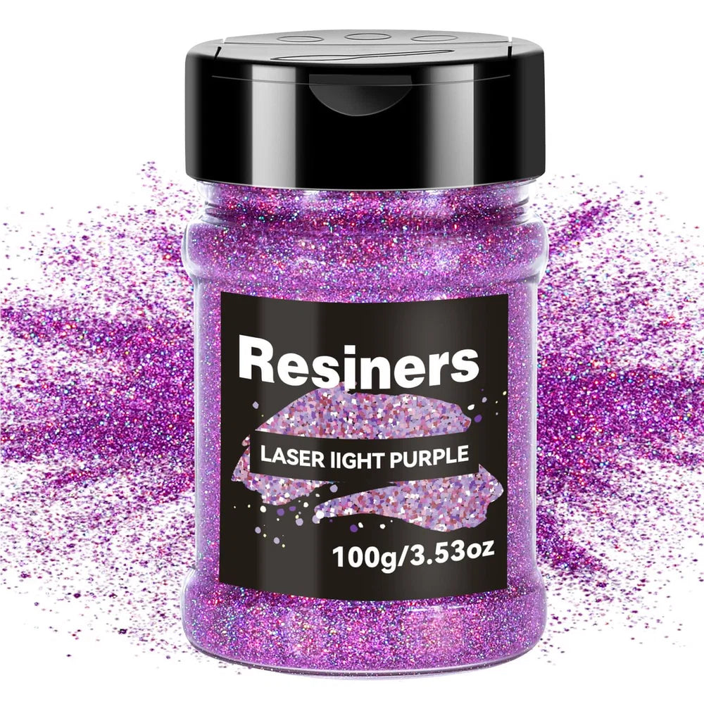 COLORANTE IN POLVERE PER RESINA GLITTER. Polvere glitterata olografica ultrafine