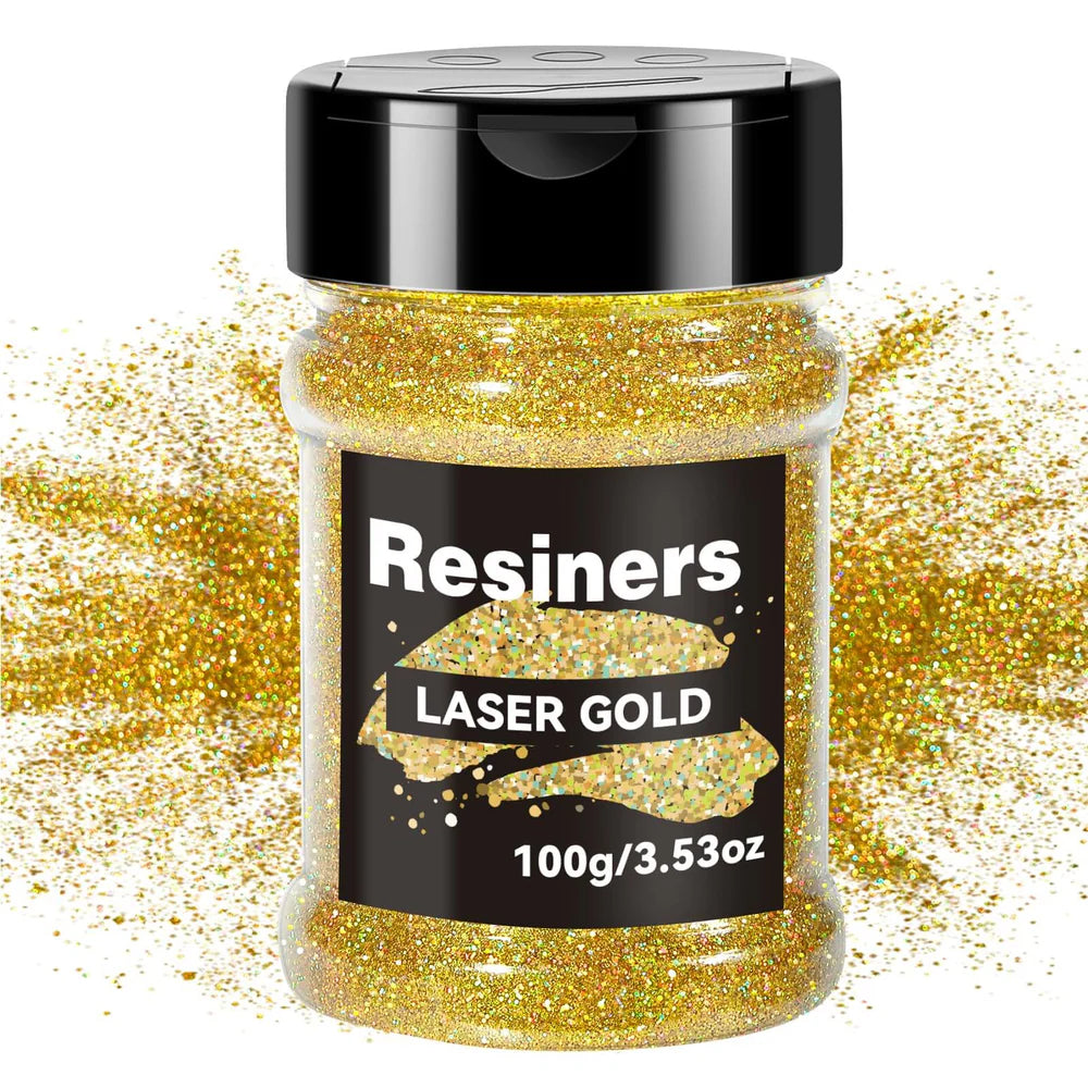 COLORANTE IN POLVERE PER RESINA GLITTER. Polvere glitterata olografica ultrafine