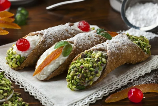 cannoli siciliani,qualità,artigianale,ricotta,canditi,pistacchio,Sicilia,originale. - WORLD PRODUCTS SHOP
