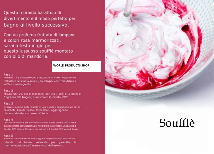 Schiuma Burro da bagno cosmetica. Melt and Pour Crystal OPC