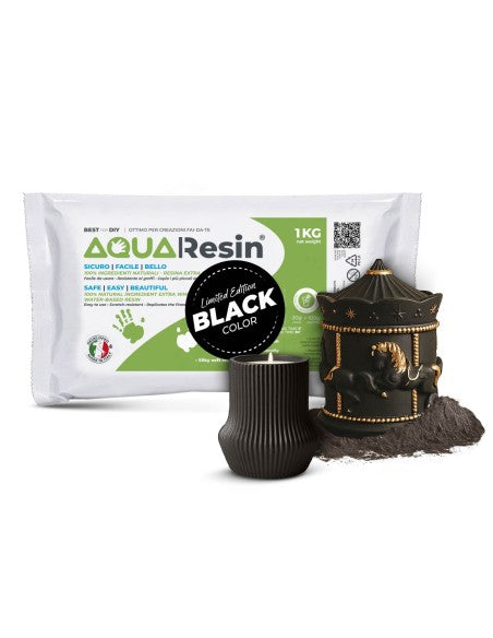 AQUA RESIN BLACK – Gesso premium in Nero Assoluto, naturale, atossico e sicuro