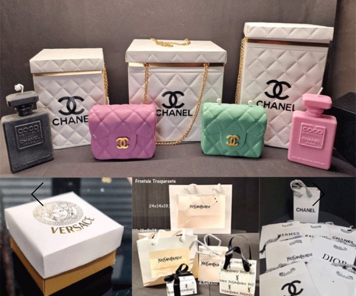 Shopper Scatolina Stickers e Sacchetti per Candele o Bomboniere. Da ordinare - WORLD PRODUCTS SHOP