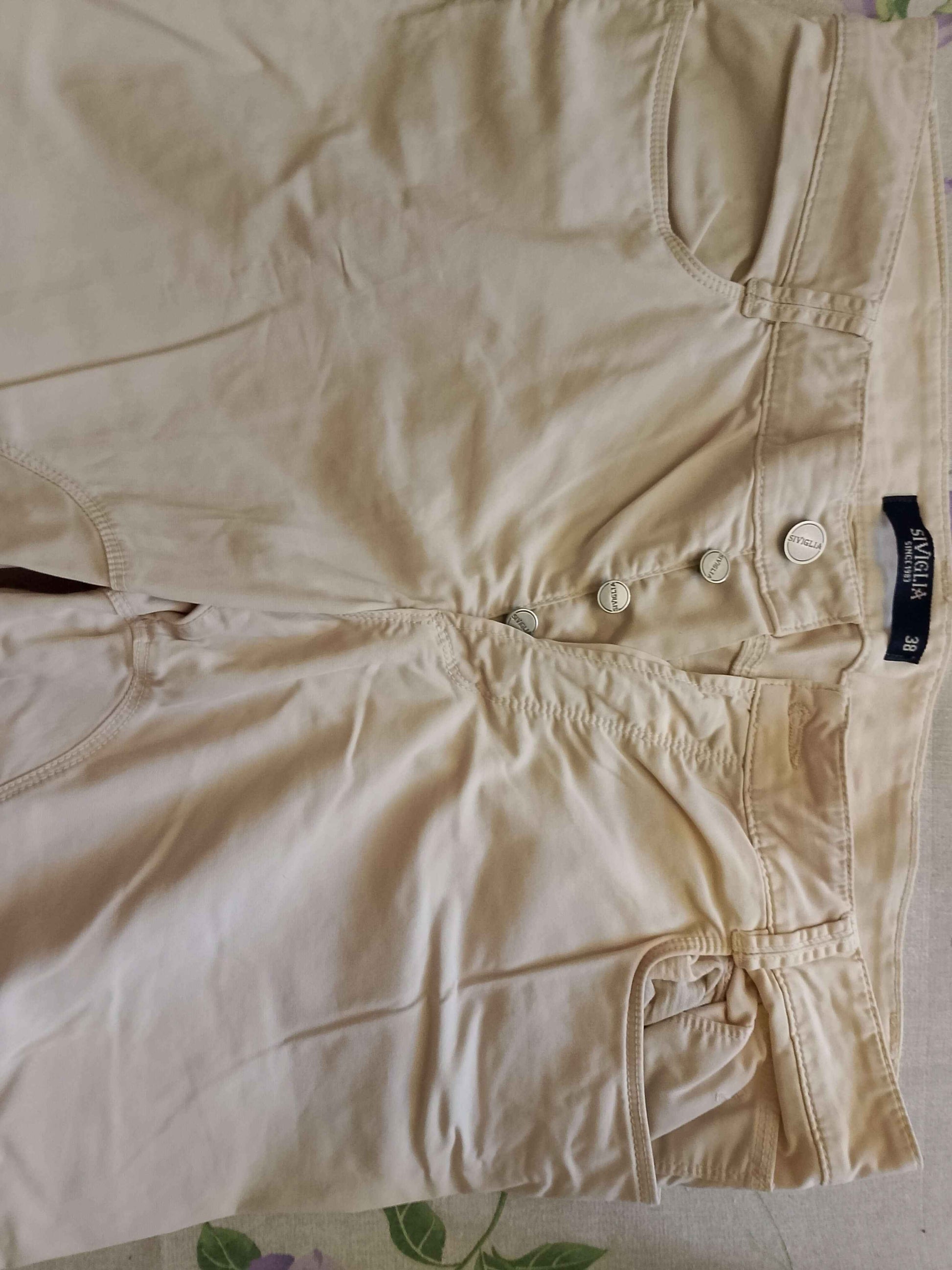 Pantaloni cotone Siviglia. beige Originali. NUOVI.         Tg 52/54