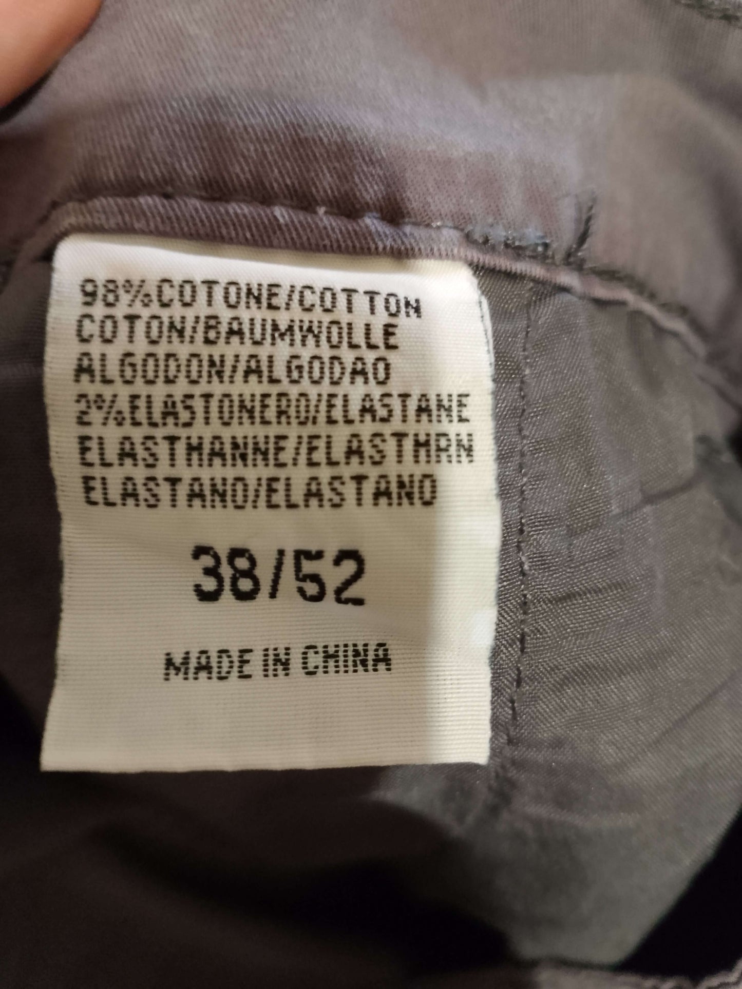 Pantalone Uomo. GRIGIO. ESTATE. Pantalone Elegante casual. Tasca America.   Taglia 52/L - WORLD PRODUCTS SHOP