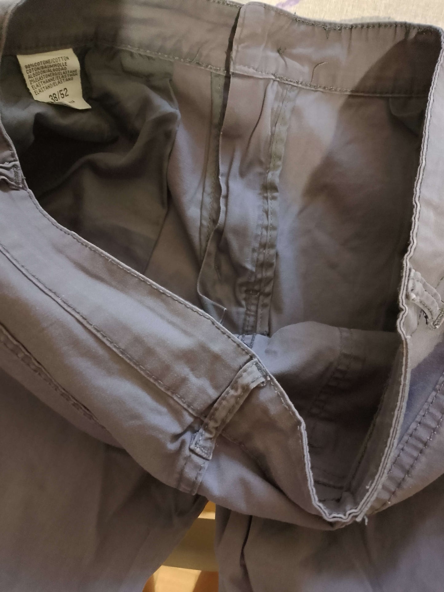 Pantalone Uomo. GRIGIO. ESTATE. Pantalone Elegante casual. Tasca America.   Taglia 52/L - WORLD PRODUCTS SHOP